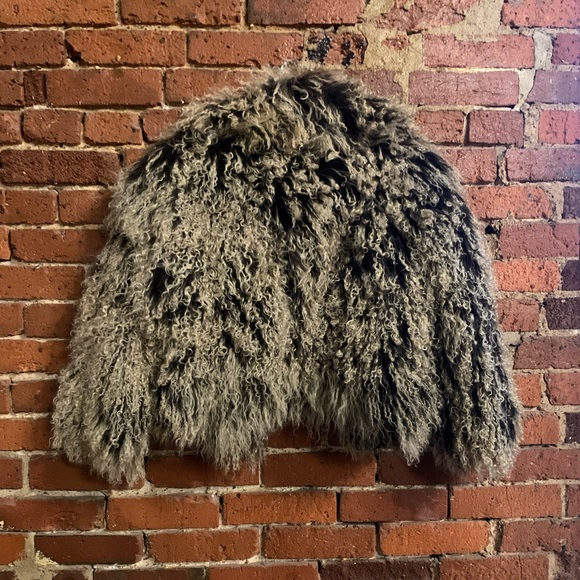 Topshop Mongolian Faux Fur Jacket Coat Blazer Glam - Picture 3 of 3